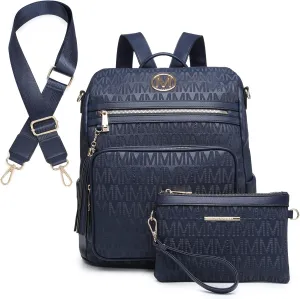MKP COLLECTION Women Fashion Backpack Purse Convertible Large Rucksack Versatile Travel Shoulder Bags Handbag Set with Tassel