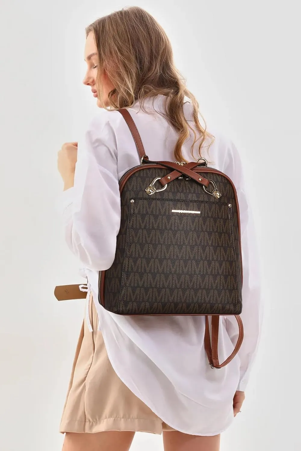 MKP COLLECTION Womens Convertible Backpack Purse Multi-Pocket Handbag Fashion Designer Ladies Shoulder Satchel Bag for Travel College Work