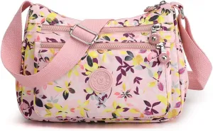 MLAFE Women Shoulder Handbag Nylon Multi-Pocket Crossbody Purse Bags for Women Travel Shoulder Bag for Travel/Shopping/Hiking