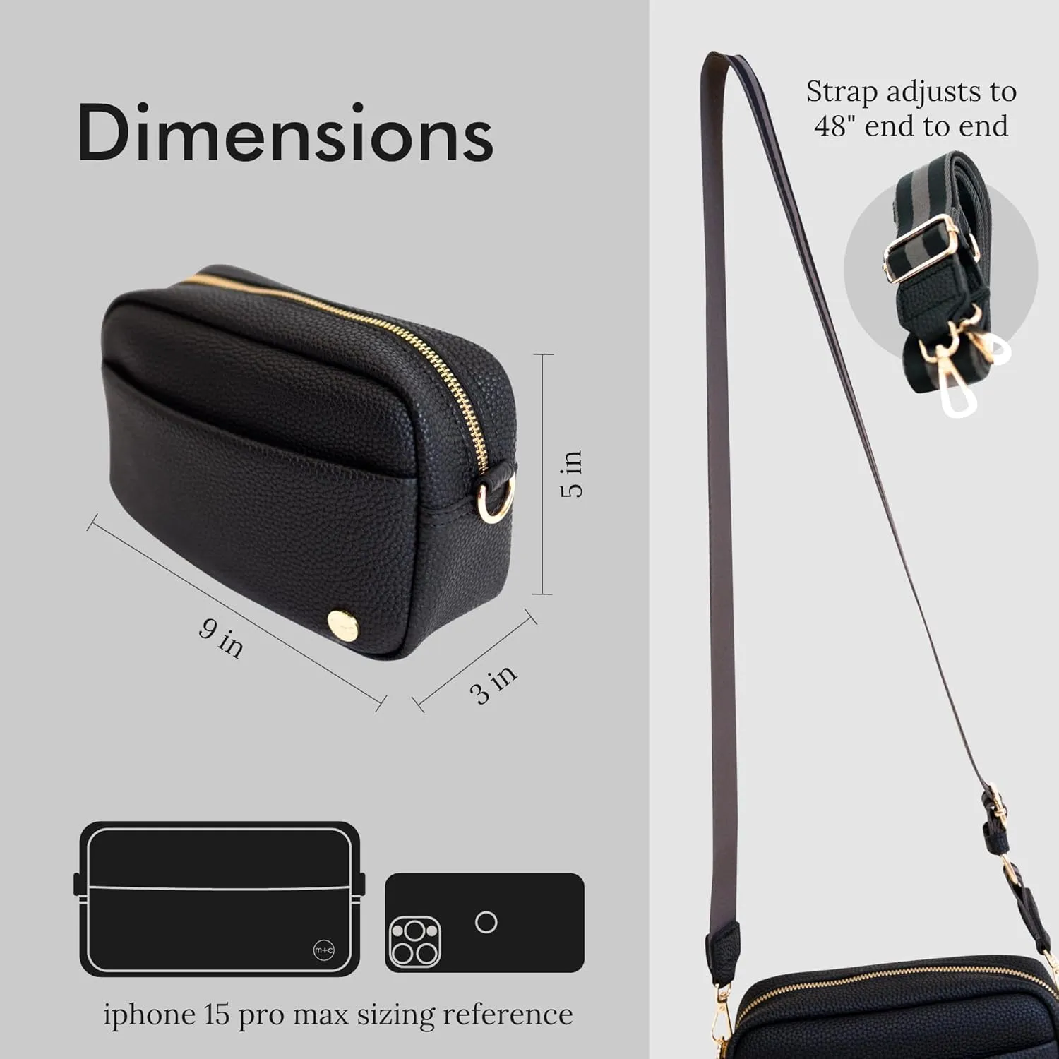 Modern Chic Crossbody Bags for Women - Willow Convertible Crossbody Purse, Vegan Leather Shoulder or Belt Bag with Strap
