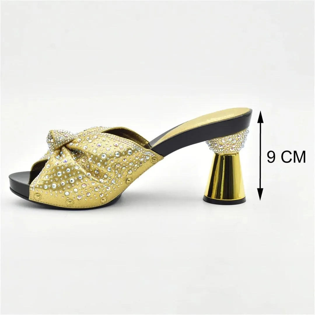 Modular Rhinestone Bridal System African Wedding Heels Convertible Clutch Bag Italian Design