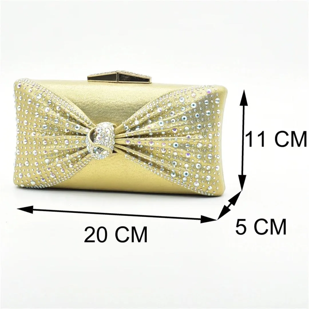 Modular Rhinestone Bridal System African Wedding Heels Convertible Clutch Bag Italian Design