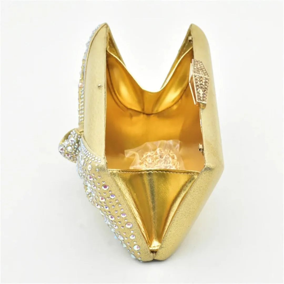 Modular Rhinestone Bridal System African Wedding Heels Convertible Clutch Bag Italian Design