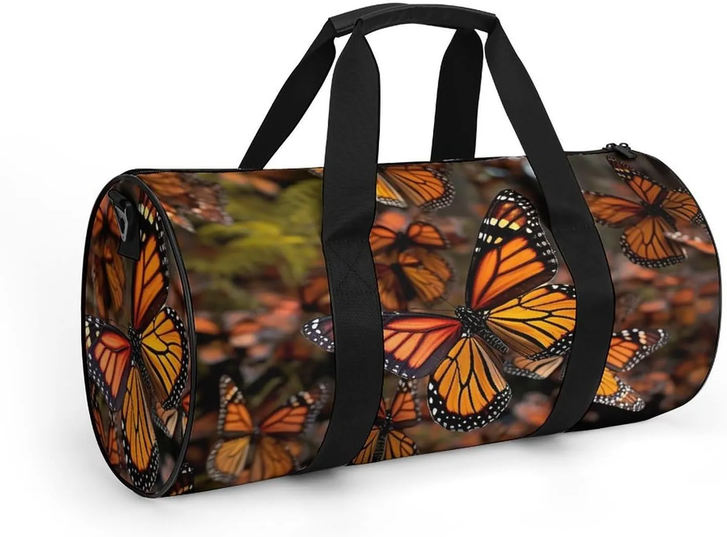 Monarch Butterflies Gym Bag Small Travel Duffle Bag with Compartment Carry On Weekender Bag for Women Men