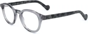 Moncler Oval Eyeglasses ML5002 020 Transparent/Gray Havana 46mm 5002