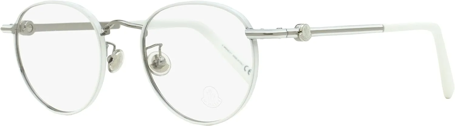 Moncler Oval Eyeglasses ML5204H 021 White 48mm