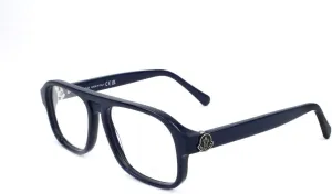 Moncler Rectangular Eyeglasses ML5198 090 Blue 54mm