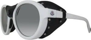 Moncler Round Sunglasses ML0046 21C White/Black 52mm 0046