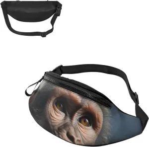 Monkey Fanny Pack for Women Men Waist Bag Waterproof Belt Bag with Adjustable Strap