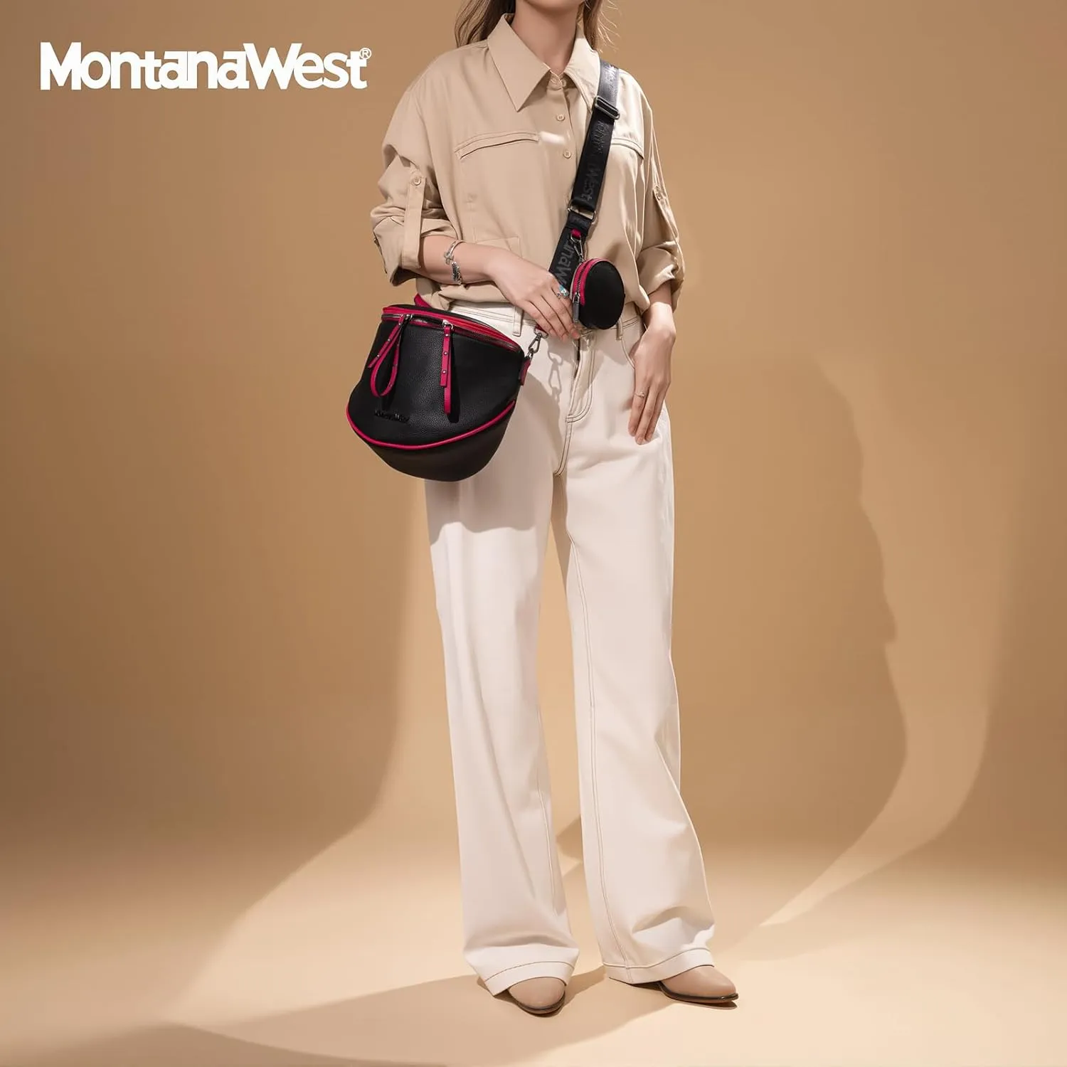 Montana West Crossbody Bags for Women Bum Bag Sling Purse with Adjustable Strap
