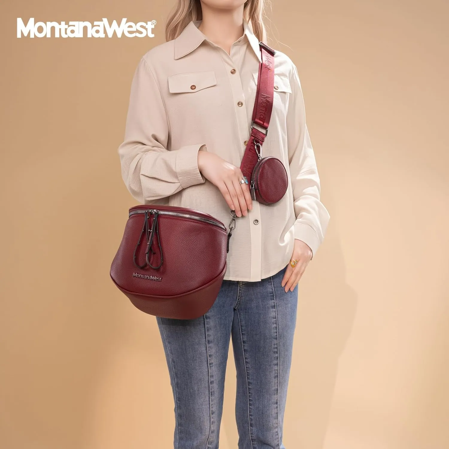 Montana West Crossbody Bags for Women Bum Bag Sling Purse with Adjustable Strap