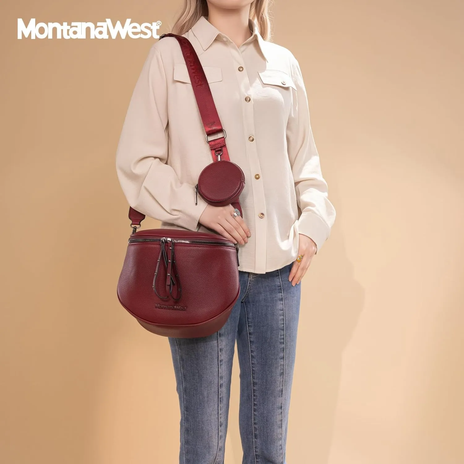 Montana West Crossbody Bags for Women Bum Bag Sling Purse with Adjustable Strap