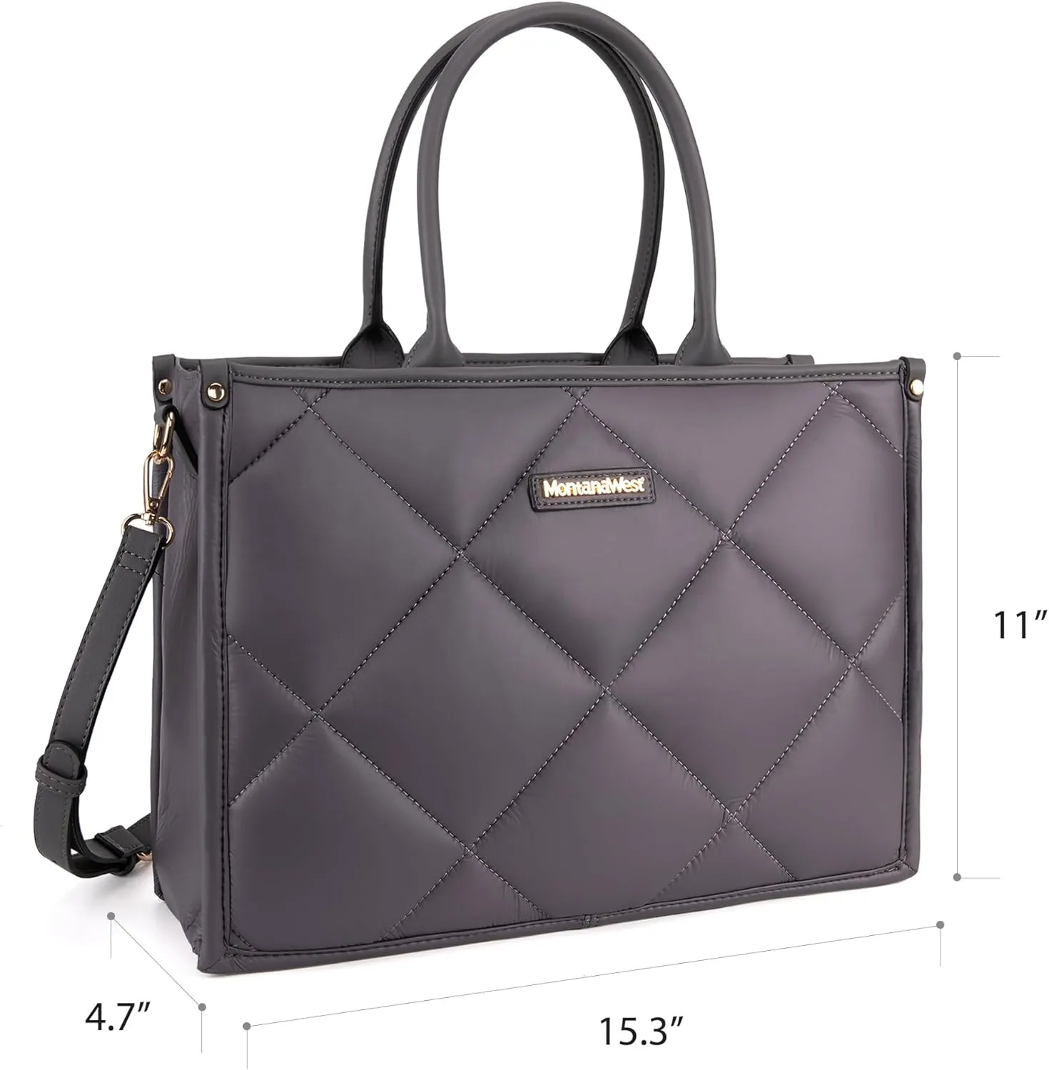 Montana West Large Puffy Tote Bag for Women Quilted Handbag Ladies Satchel