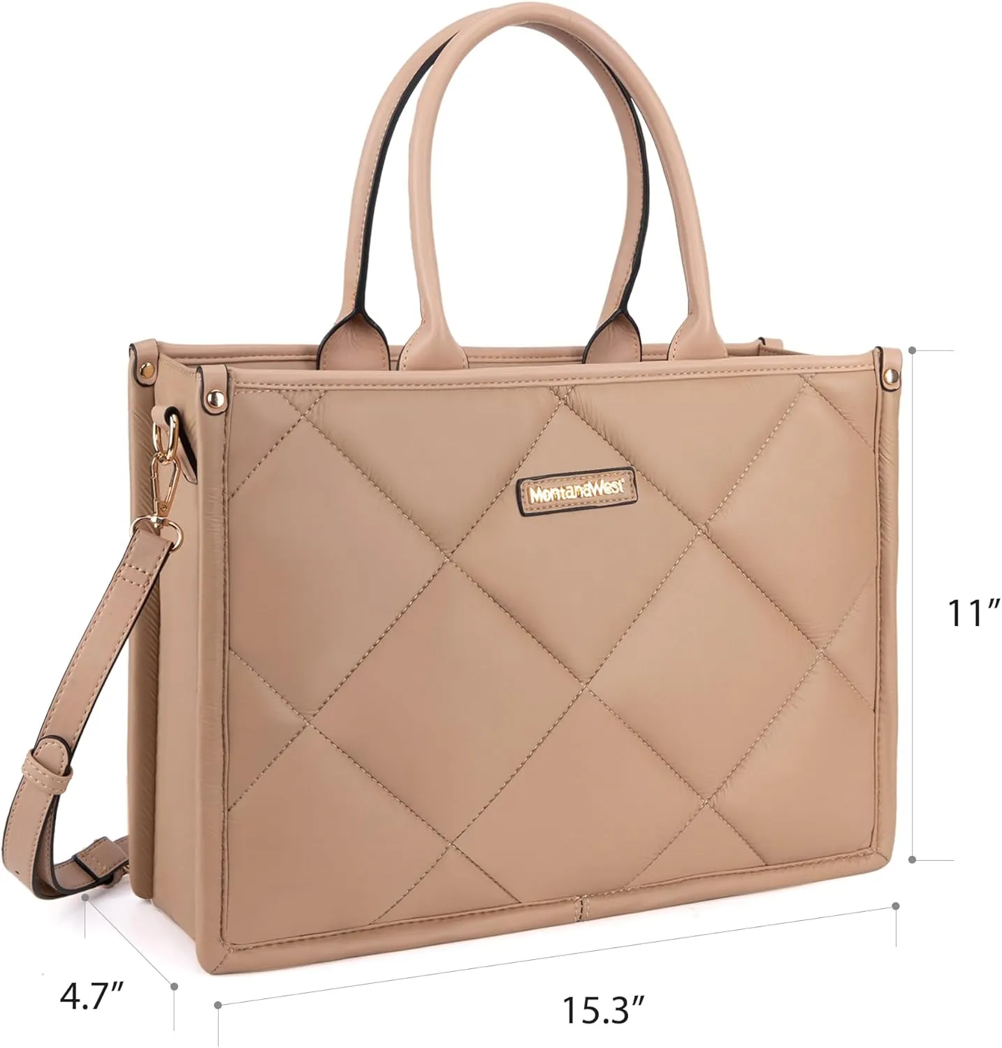 Montana West Large Puffy Tote Bag for Women Quilted Handbag Ladies Satchel