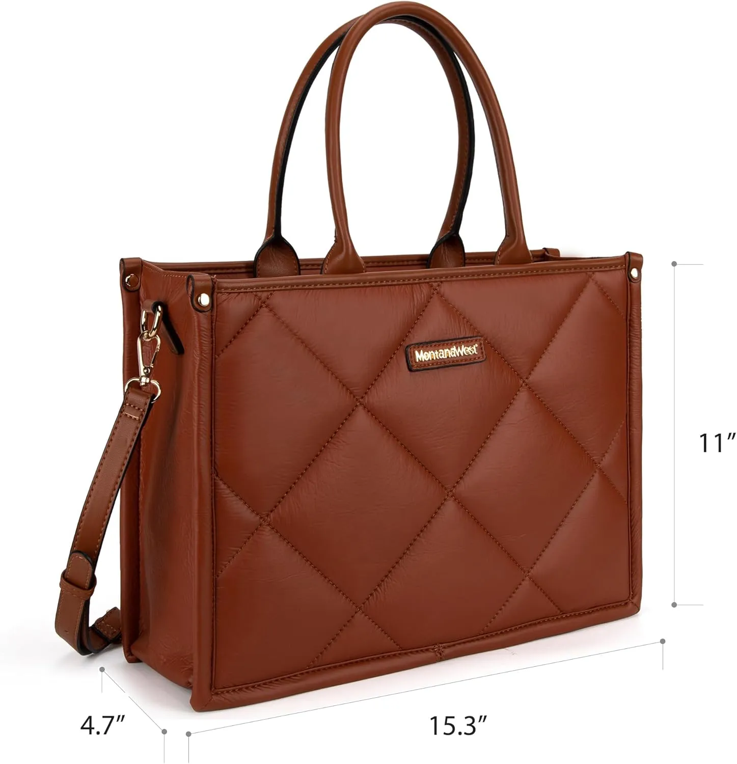 Montana West Large Puffy Tote Bag for Women Quilted Handbag Ladies Satchel