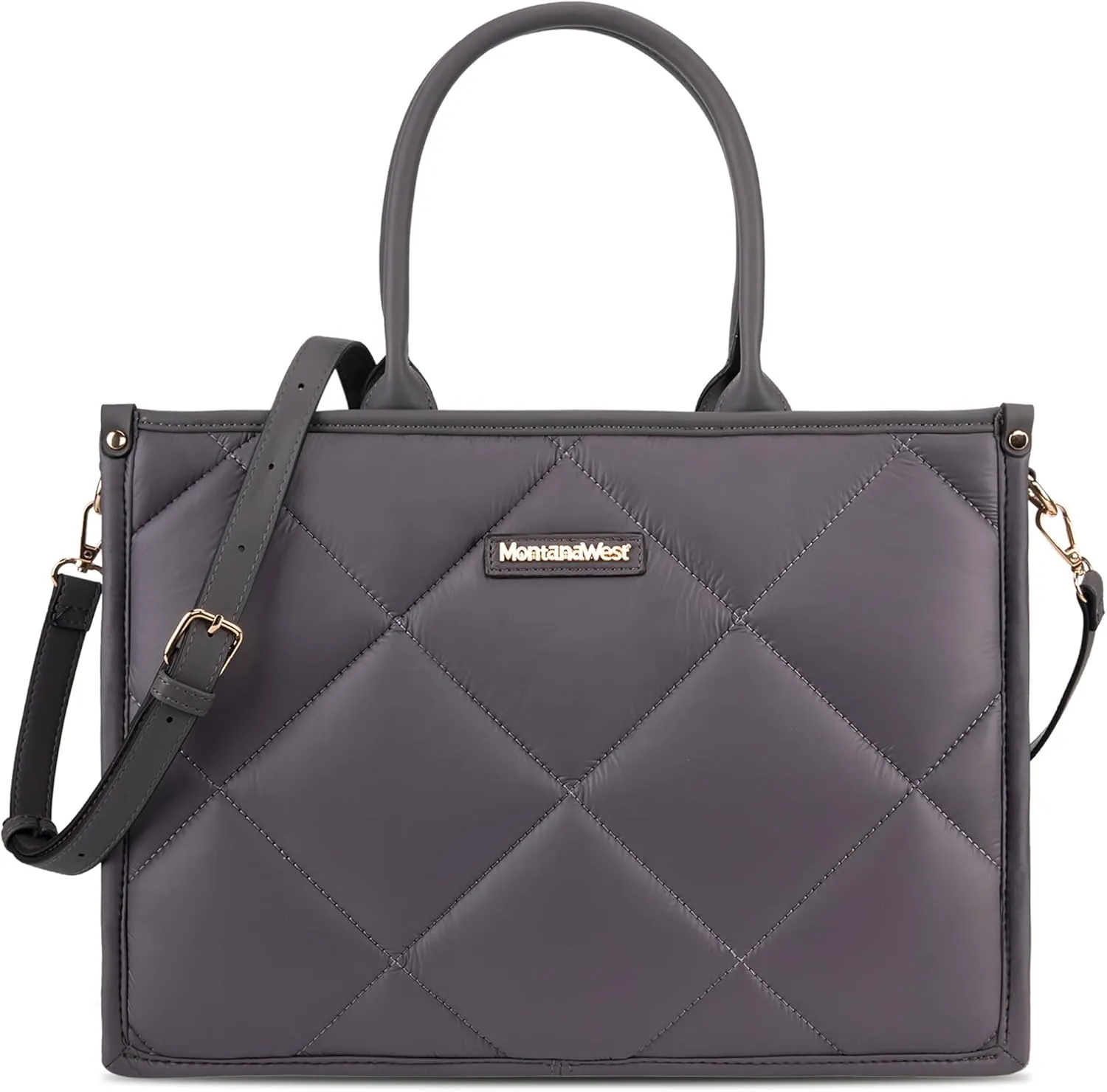 Montana West Large Puffy Tote Bag for Women Quilted Handbag Ladies Satchel