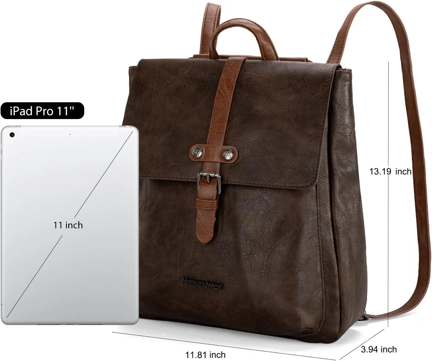 Montana West Medium Backpack Purse for Women Casual Convertible Crossbody Backpack for Travel Work