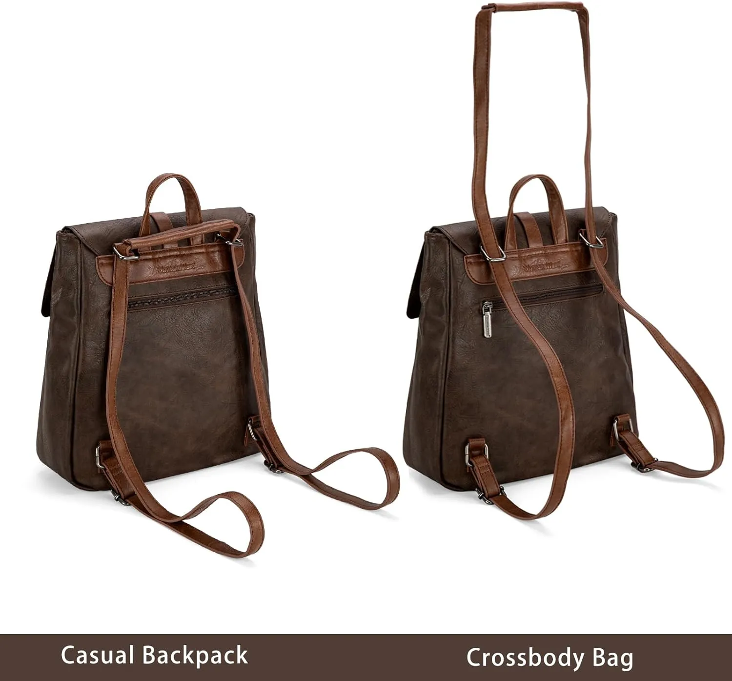 Montana West Medium Backpack Purse for Women Casual Convertible Crossbody Backpack for Travel Work