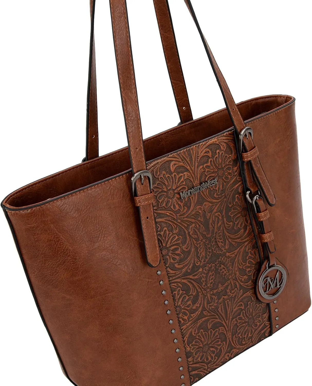 Montana West Tote Bag for Women Large Purse and Handbags Set Embossed Collection Purse 2Pcs Set