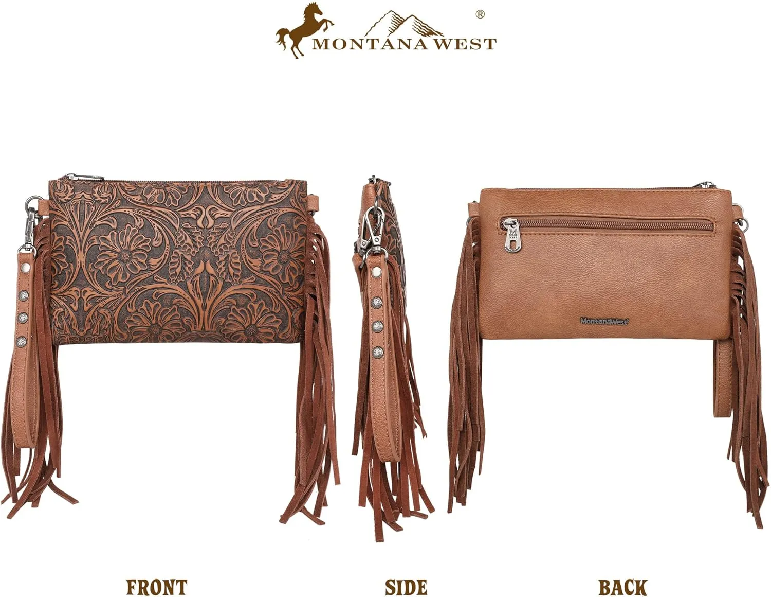 Montana West Western Purse for Women Crossbody Bag Wristlet Clutch Purse