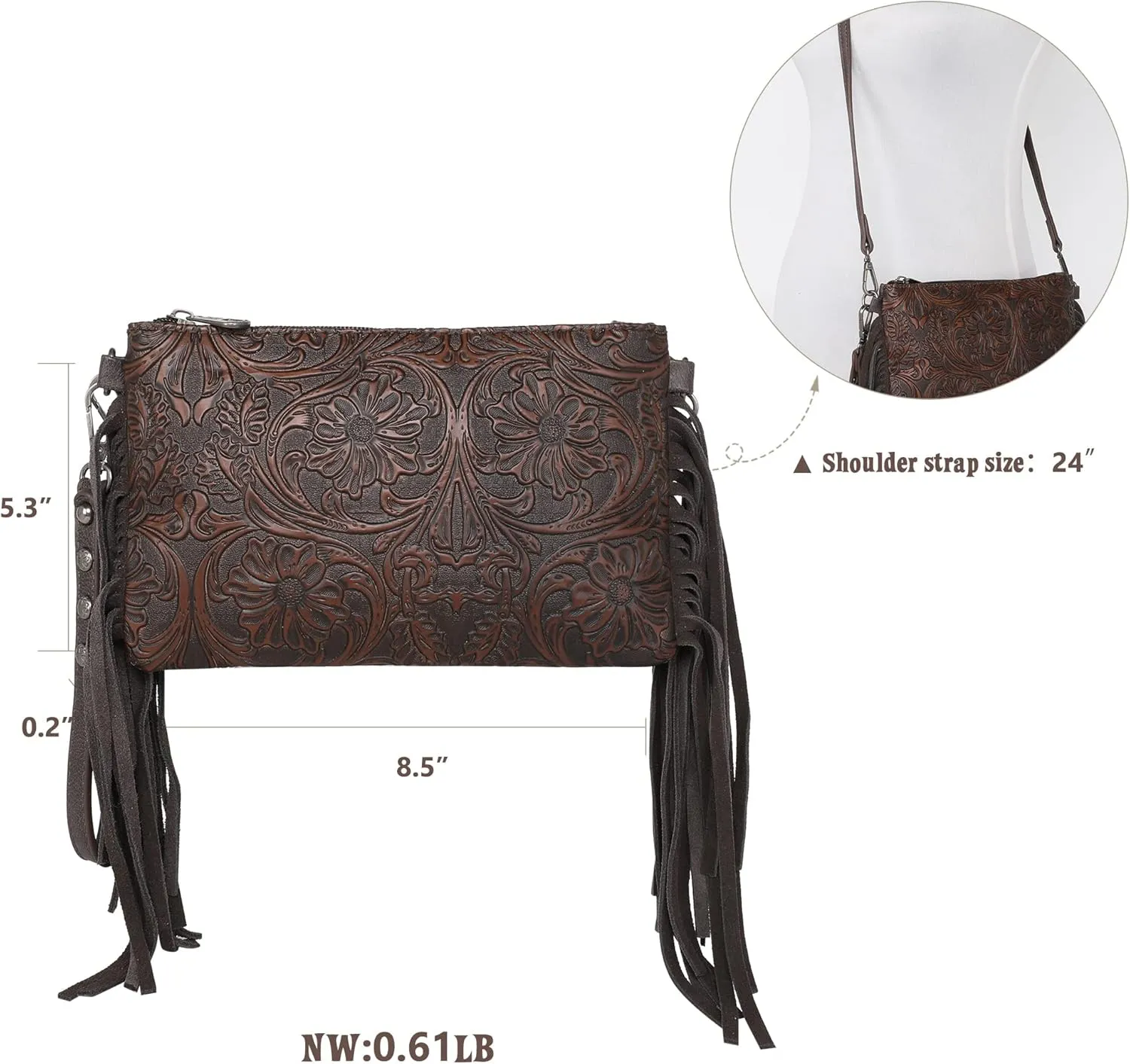 Montana West Western Purse for Women Crossbody Bag Wristlet Clutch Purse