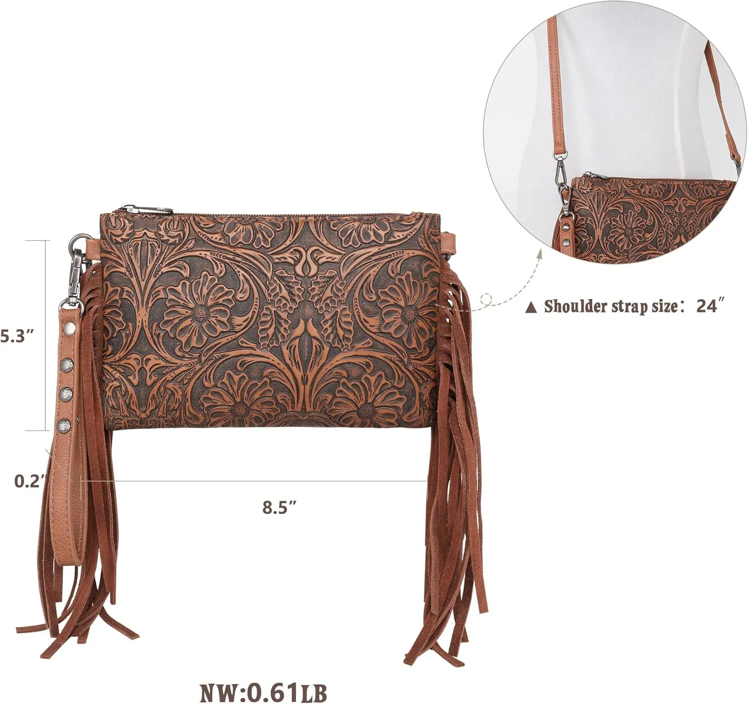 Montana West Western Purse for Women Crossbody Bag Wristlet Clutch Purse