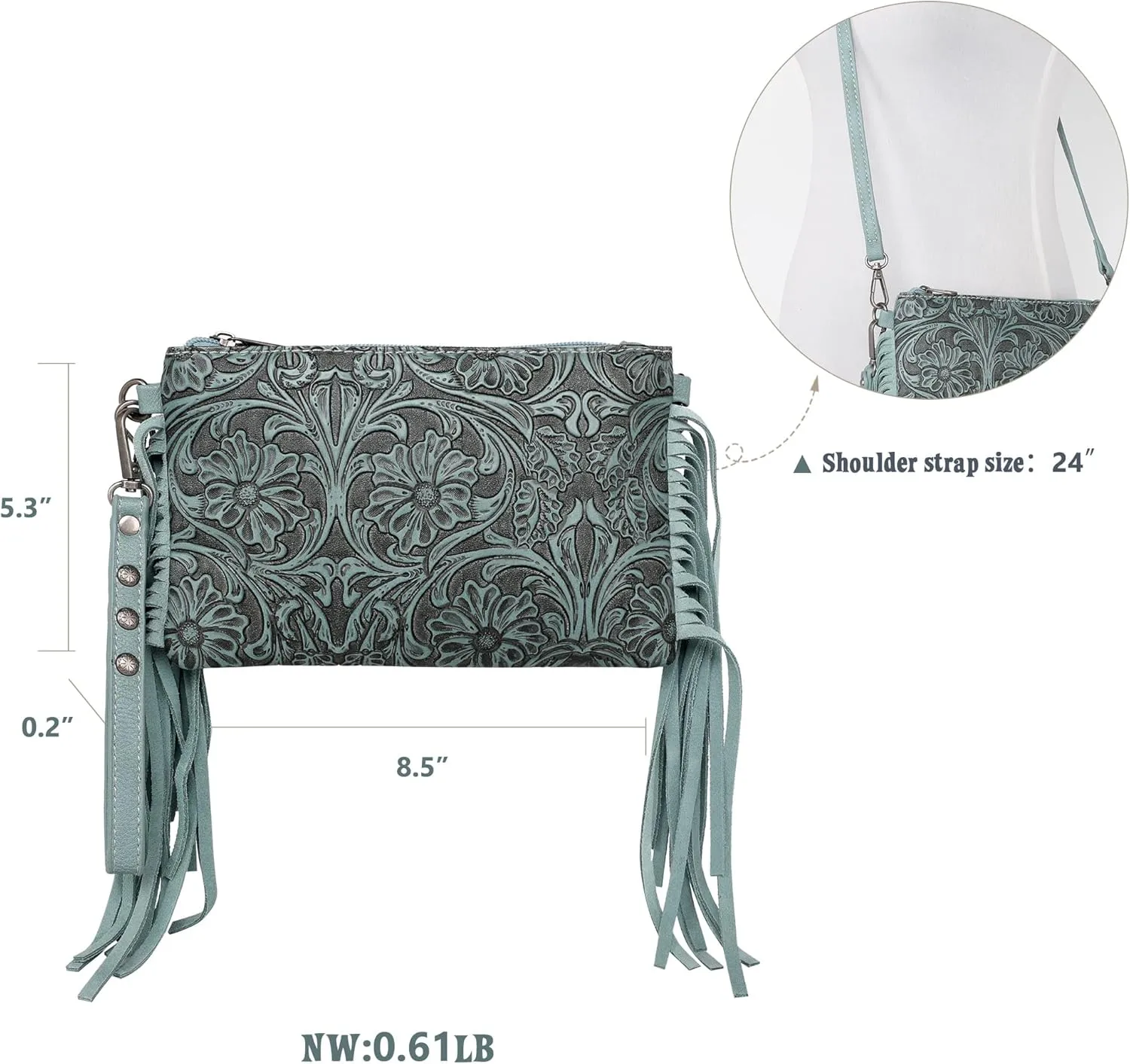Montana West Western Purse for Women Crossbody Bag Wristlet Clutch Purse