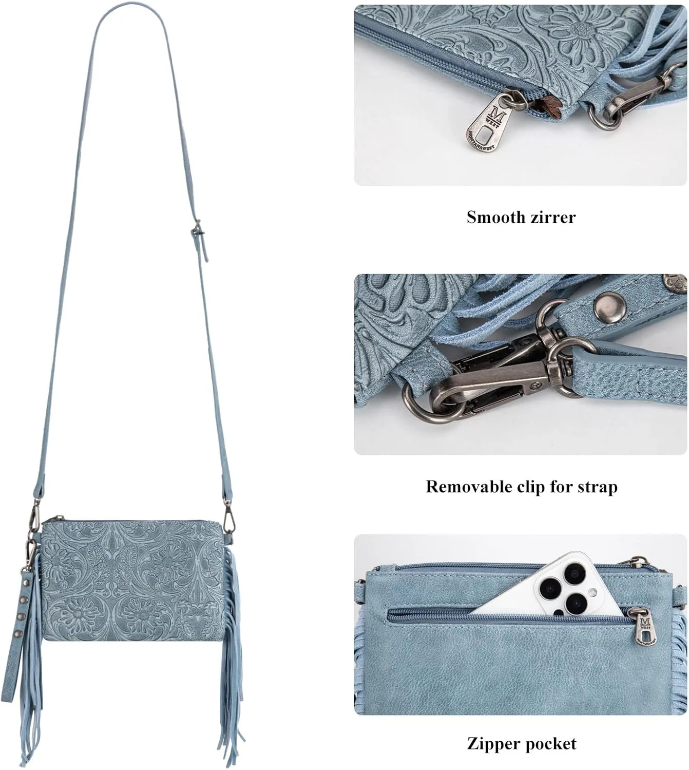 Montana West Western Purse for Women Crossbody Bag Wristlet Clutch Purse