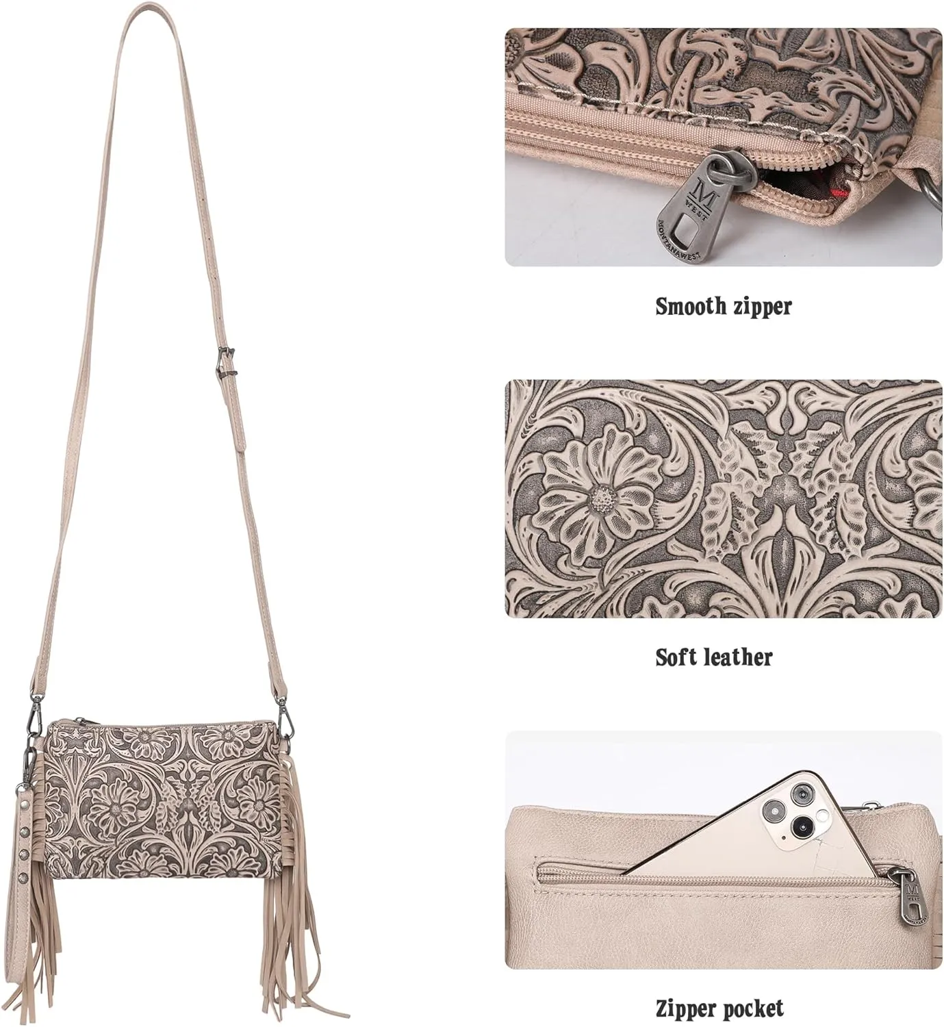 Montana West Western Purse for Women Crossbody Bag Wristlet Clutch Purse