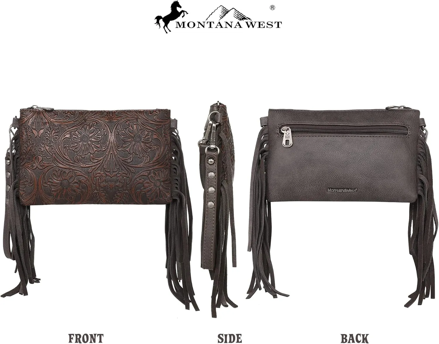 Montana West Western Purse for Women Crossbody Bag Wristlet Clutch Purse