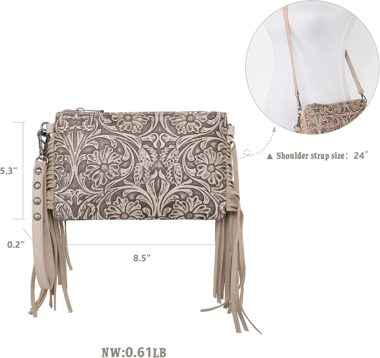 Montana West Western Purse for Women Crossbody Bag Wristlet Clutch Purse