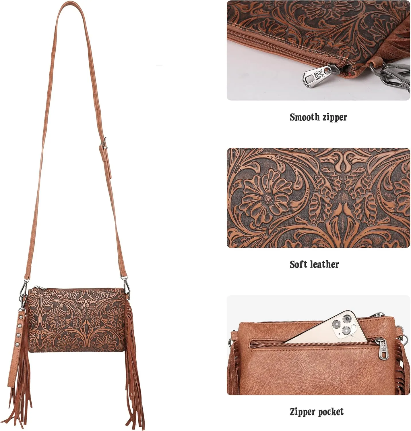 Montana West Western Purse for Women Crossbody Bag Wristlet Clutch Purse