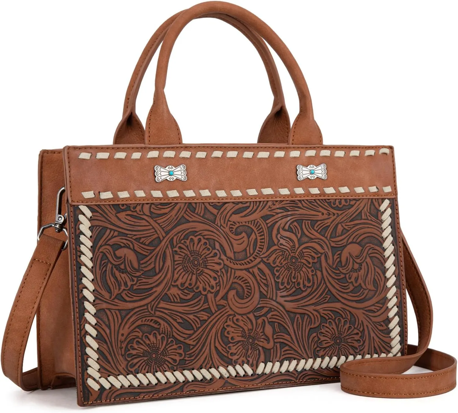 Montana West Western Tooling Handbags Vintage Prints and Whipstitch Craftsmanship