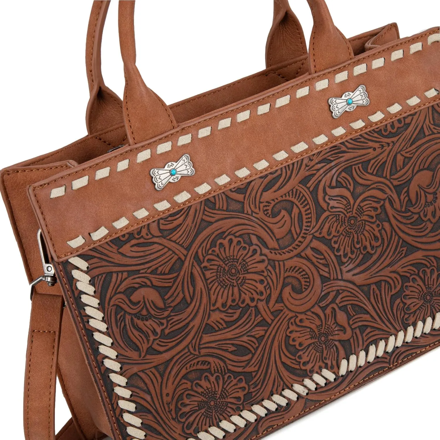 Montana West Western Tooling Handbags Vintage Prints and Whipstitch Craftsmanship
