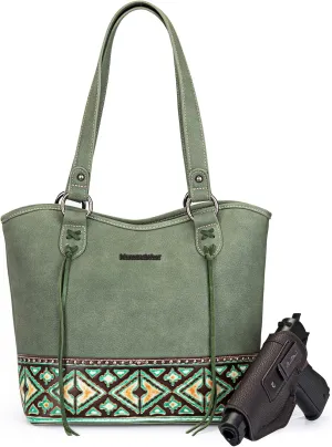 Montana West Western Tote Bags for Women Tooled Shoulder Ladies Top Handle Handbag