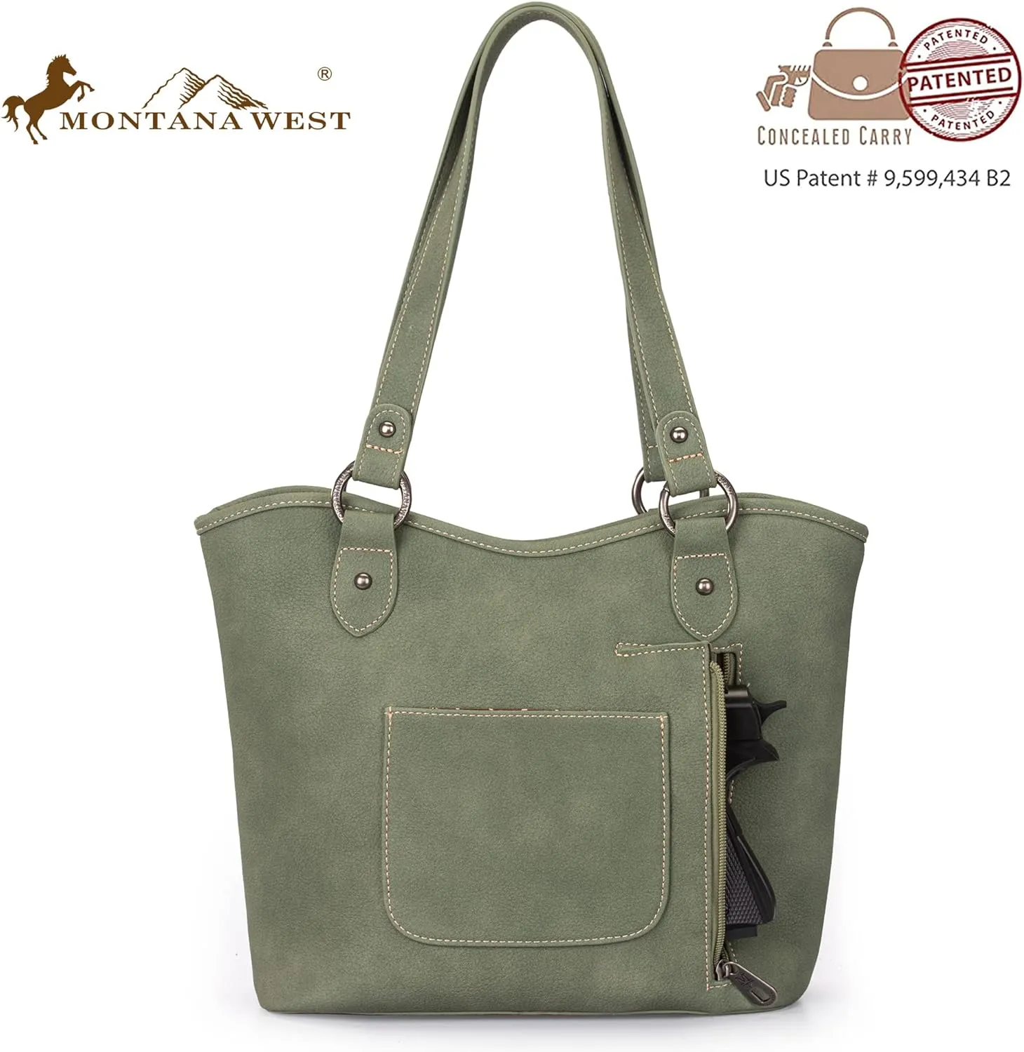 Montana West Western Tote Bags for Women Tooled Shoulder Ladies Top Handle Handbag