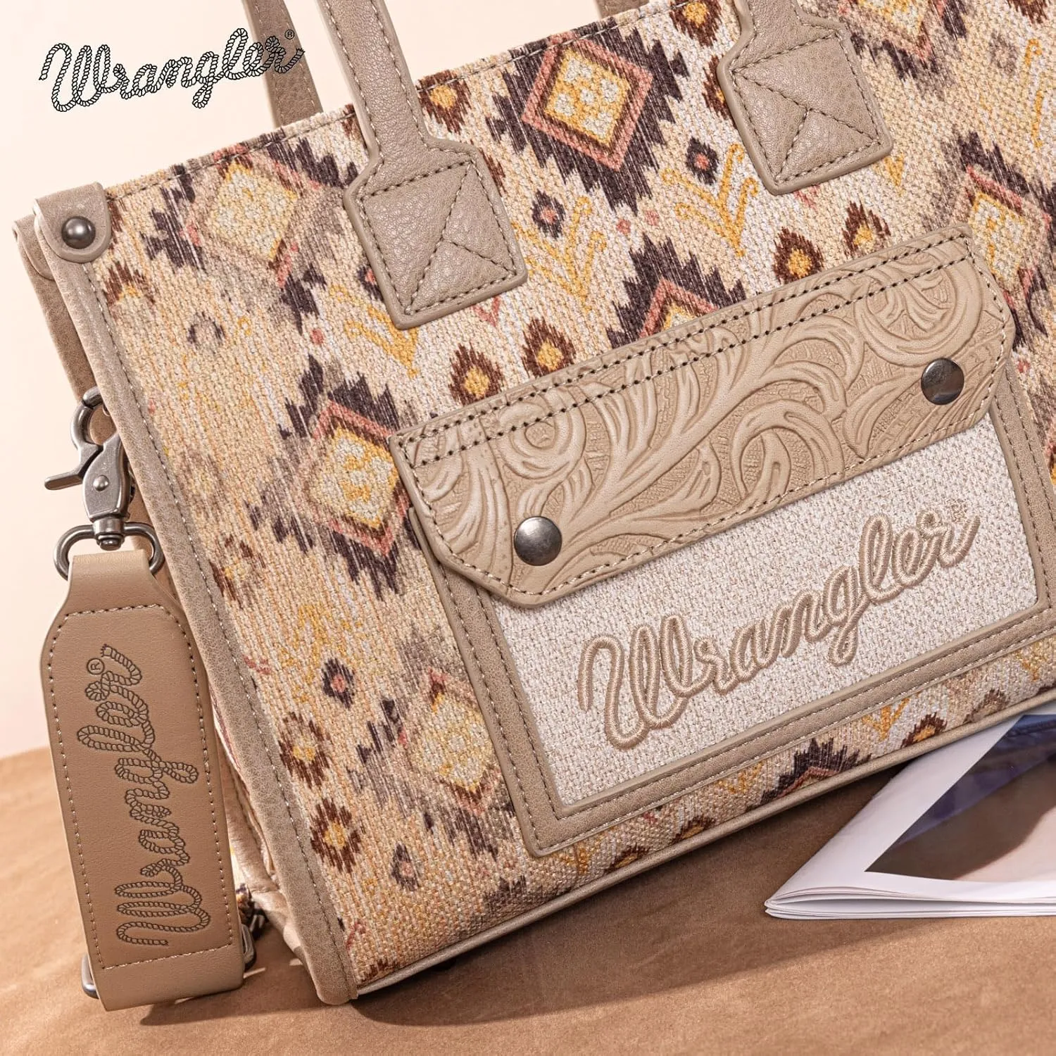 Montana West Wrangler Aztec Tote Bag for Women Western Purses and Handbags