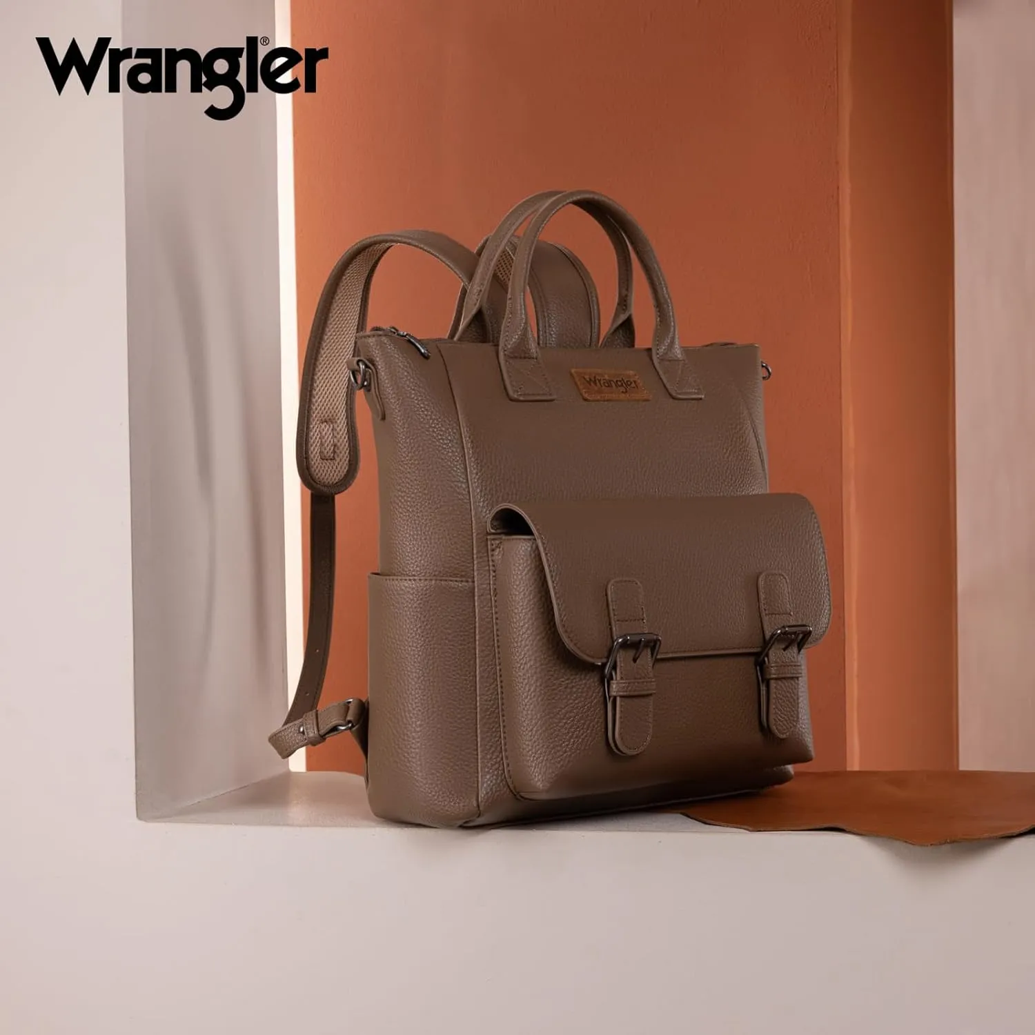 Montana West Wrangler Backpack Purse for Women Medium Size Convertible Backpack with Crossbody Strap for Travel Work