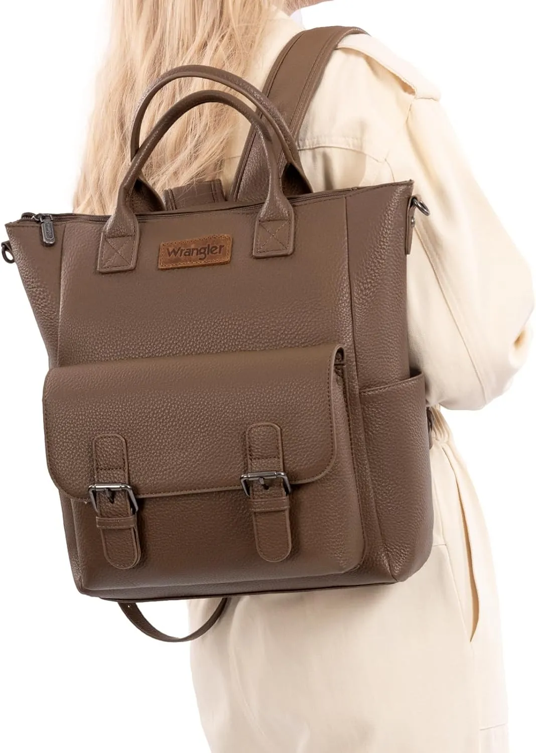 Montana West Wrangler Backpack Purse for Women Medium Size Convertible Backpack with Crossbody Strap for Travel Work