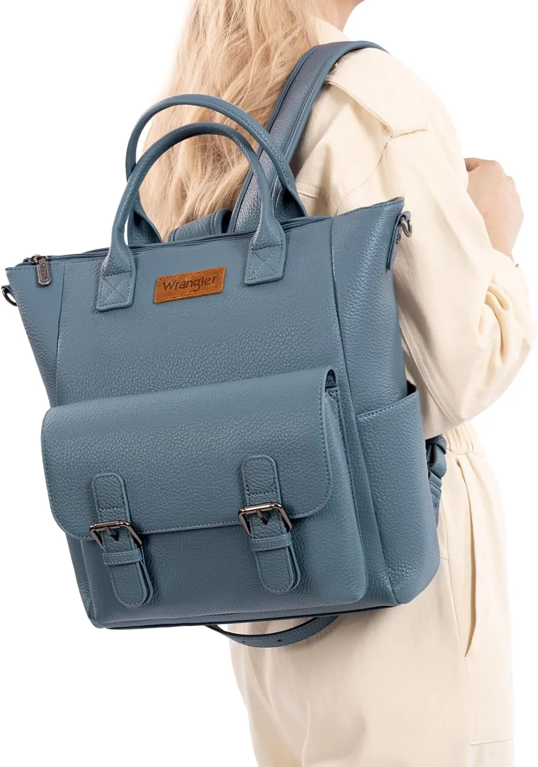 Montana West Wrangler Ladies Backpack Purse Medium Fashion Backpack for Women with Removable Crossbody Shoulder Strap for Travel Work