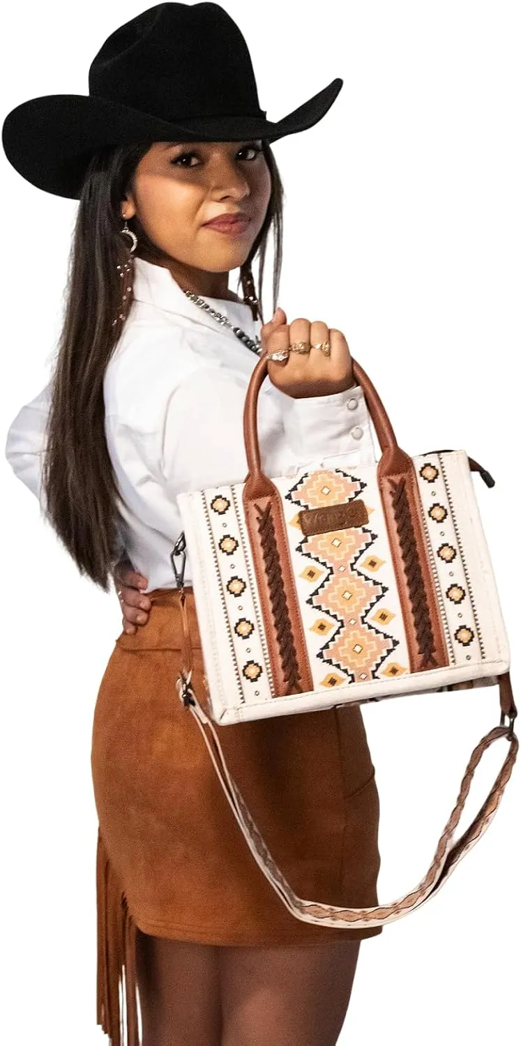 Montana West Wrangler Tote Bag for Women Western Shoulder Purses Boho Aztec Satchel Handbags