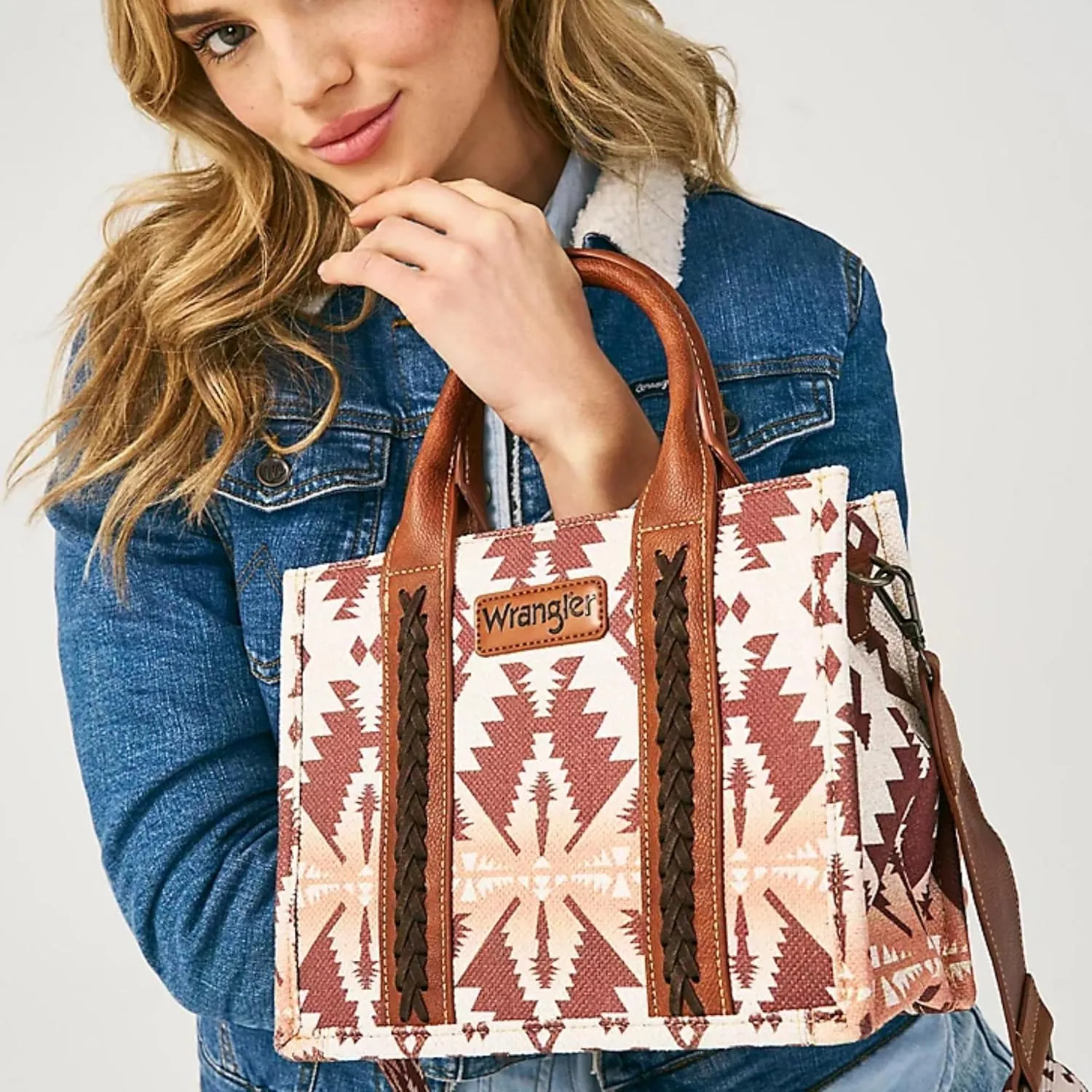 Montana West Wrangler Tote Bag for Women Western Shoulder Purses Boho Aztec Satchel Handbags