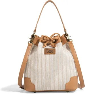 Montana West X Lee Bucket Bag for Women Drawstring Hobo Crossbody Bag with Detachable Straps