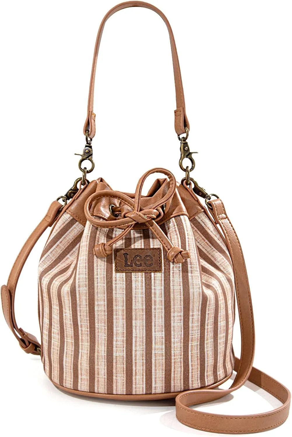 Montana West X Lee Bucket Bag for Women Drawstring Hobo Crossbody Bag with Detachable Straps
