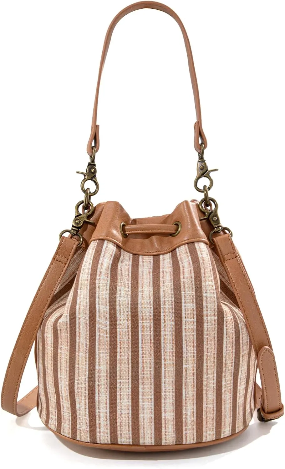 Montana West X Lee Bucket Bag for Women Drawstring Hobo Crossbody Bag with Detachable Straps