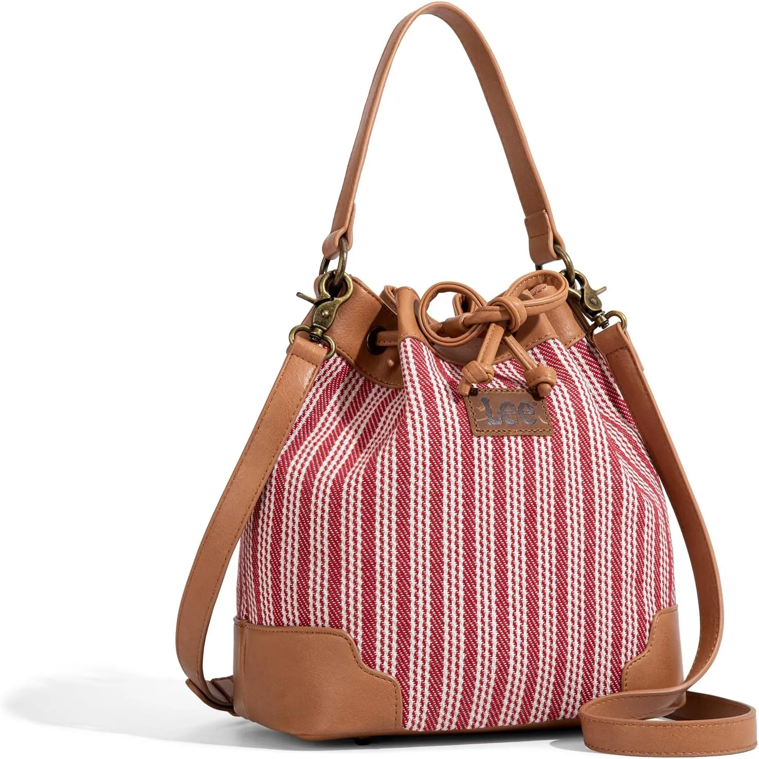 Montana West X Lee Bucket Bag for Women Drawstring Hobo Crossbody Bag with Detachable Straps