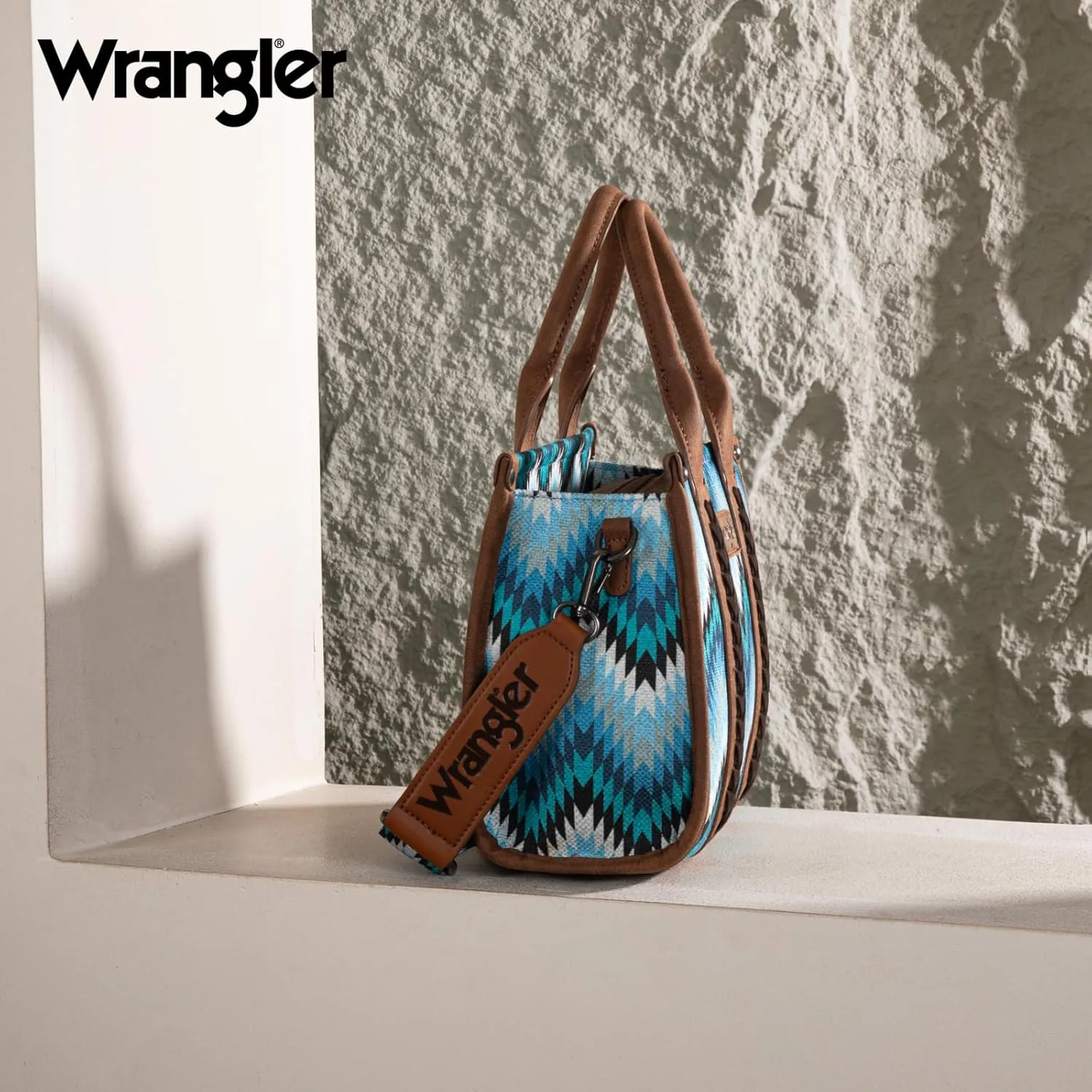 Montana West X Wrangler Tote Bag for Women Boho Aztec Shoulder Purse Top Handle Satchel Handbag