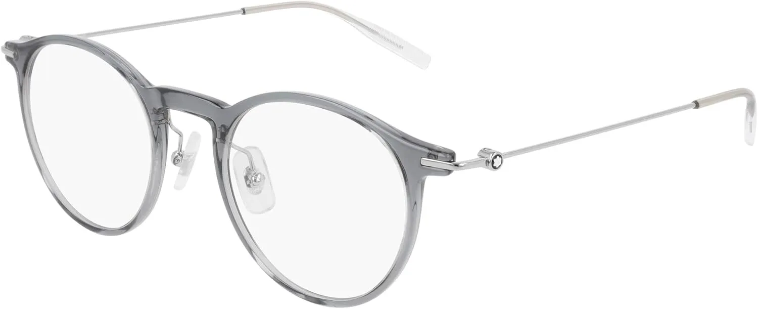 Montblanc Pantos Eyeglasses MB0099O 001 Gray/Silver/Transparent 48mm 0099