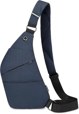 MOONBABY Anti Theft Crossbody Bag for Women Men, Travel Anti Theft Crossbody Sling Bag Shoulder Bag for Casual, Navy Blue