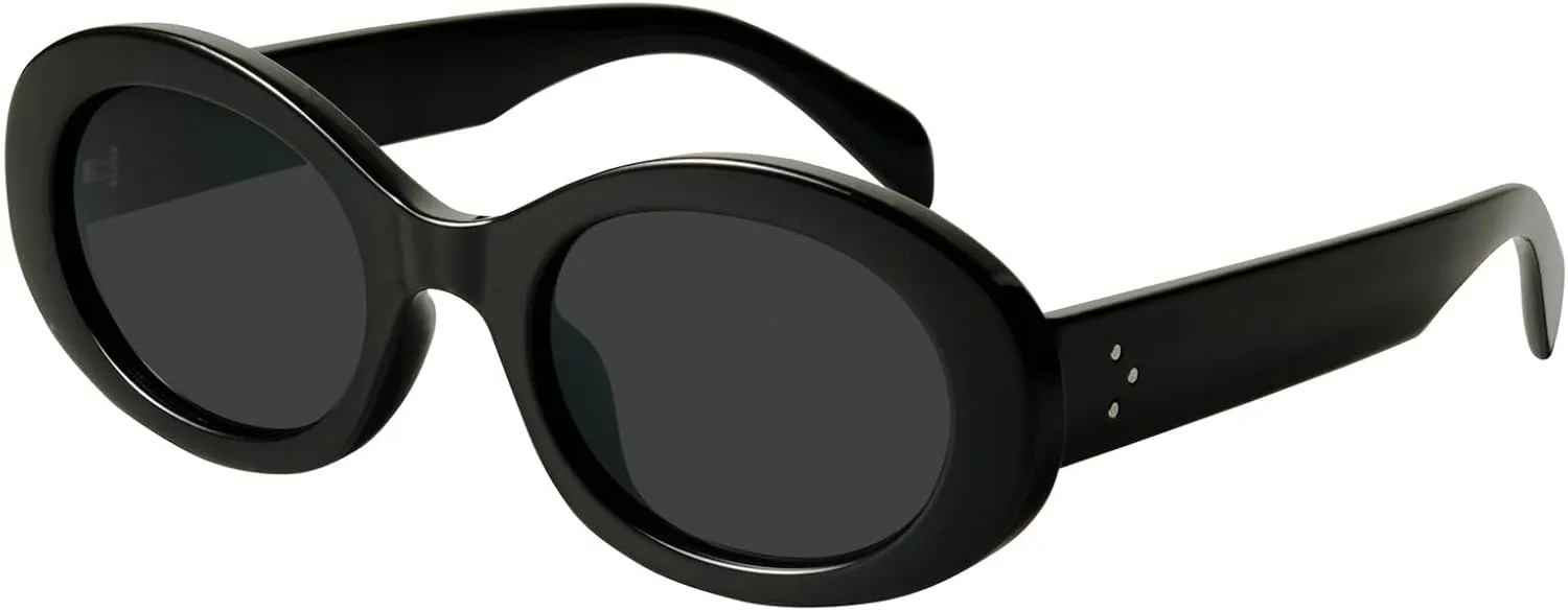 mosanana Oval Retro Trendy Sunglasses for Women 90s Style MS52371